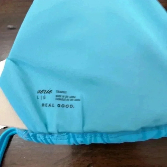 Aerie Bikini Top Turquoise Blue Size Large Versatile Beach Pool Cruise Resort - Picture 8 of 10